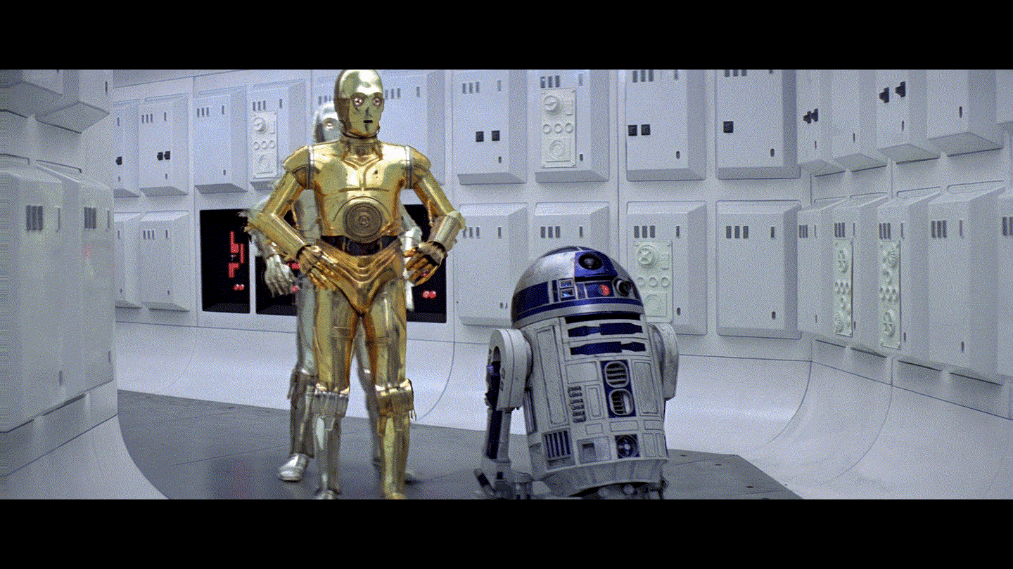 C-3PO and R2-D2 in 3D