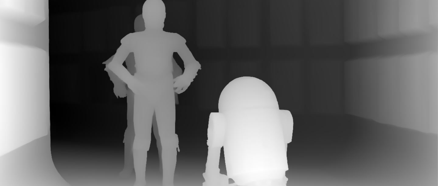 C-3PO and R2-D2 depth map