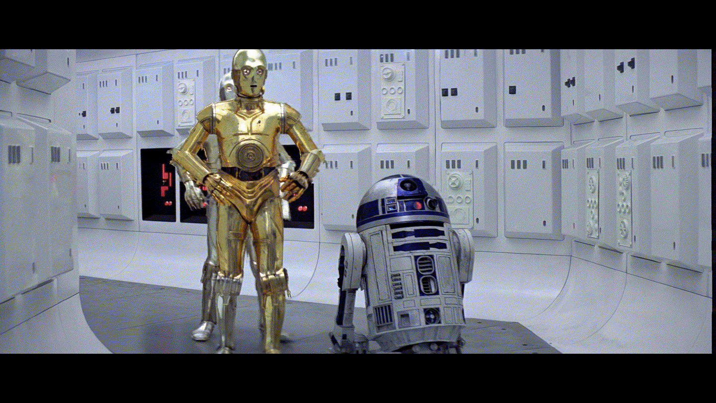 C-3PO and R2-D2 in 3D
