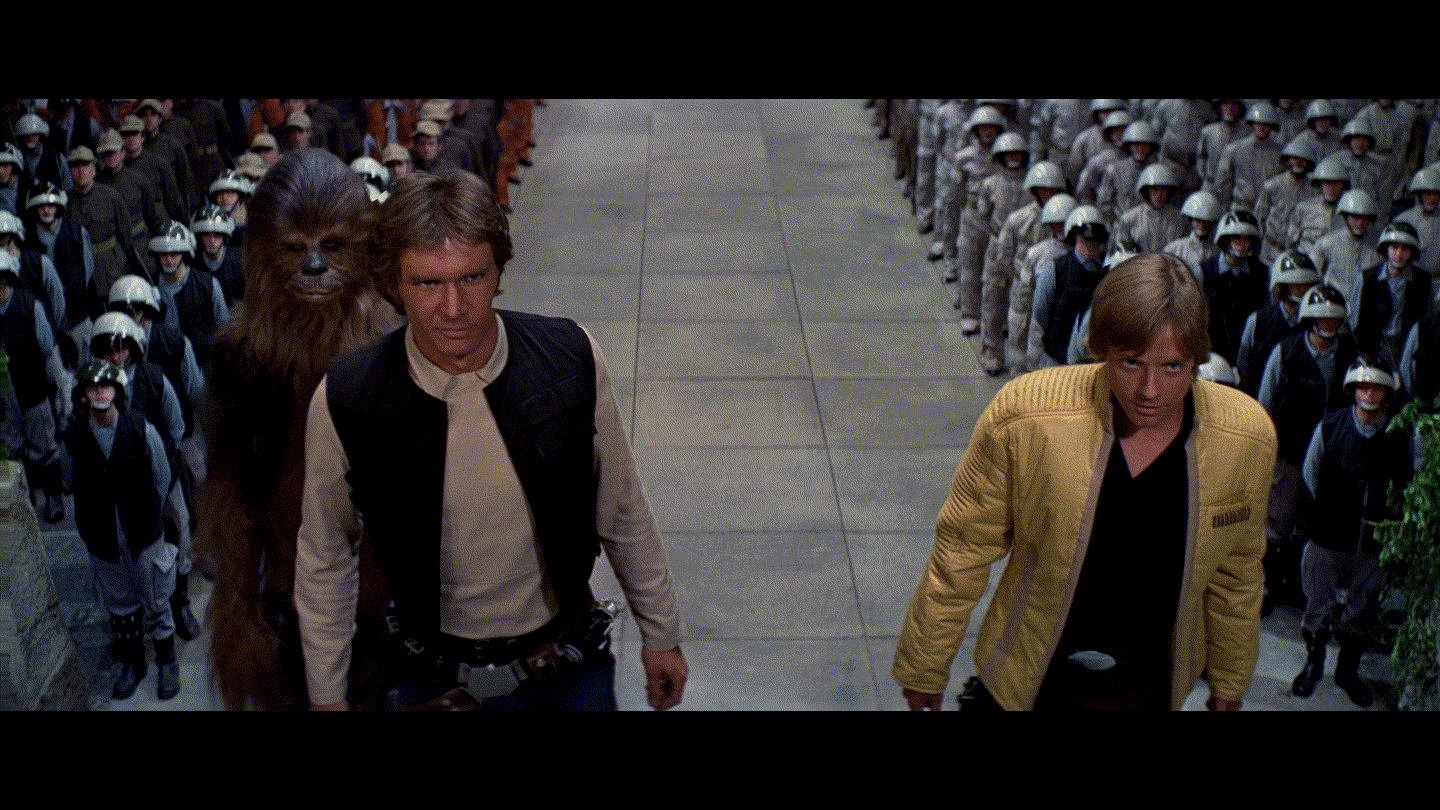 Starwars4 Han, Luke and Chewie 3d gif