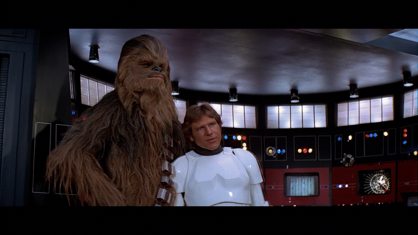 Chewie and Han Solo in 3D